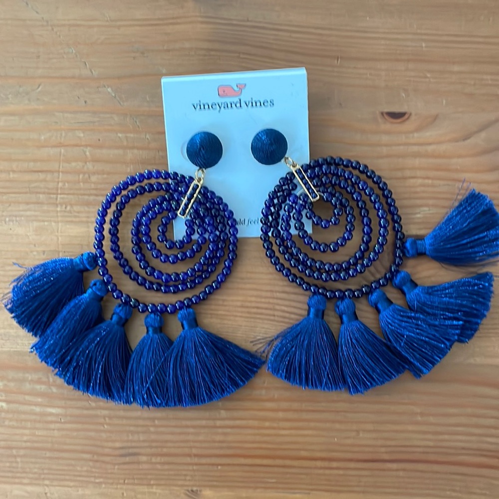 Vineyard Vines Beaded Tassel Earrings